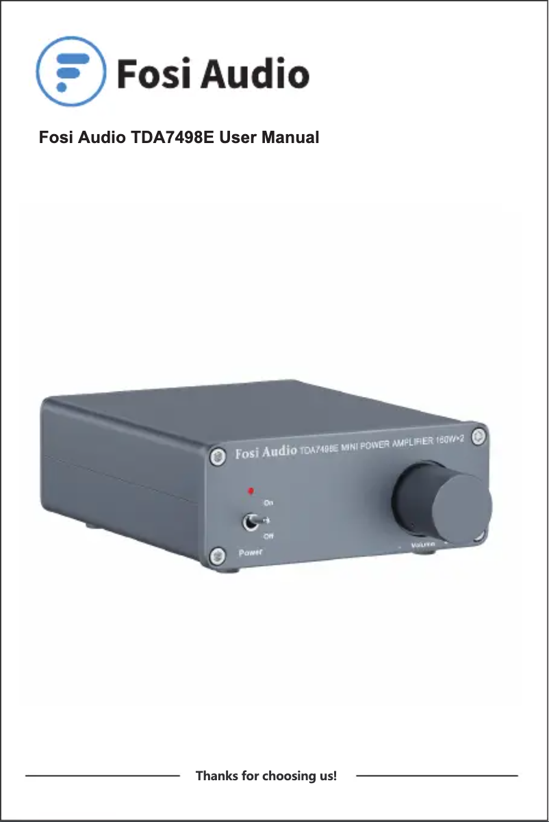 Imagen de la primera página del manual del dispositivo TDA7498E