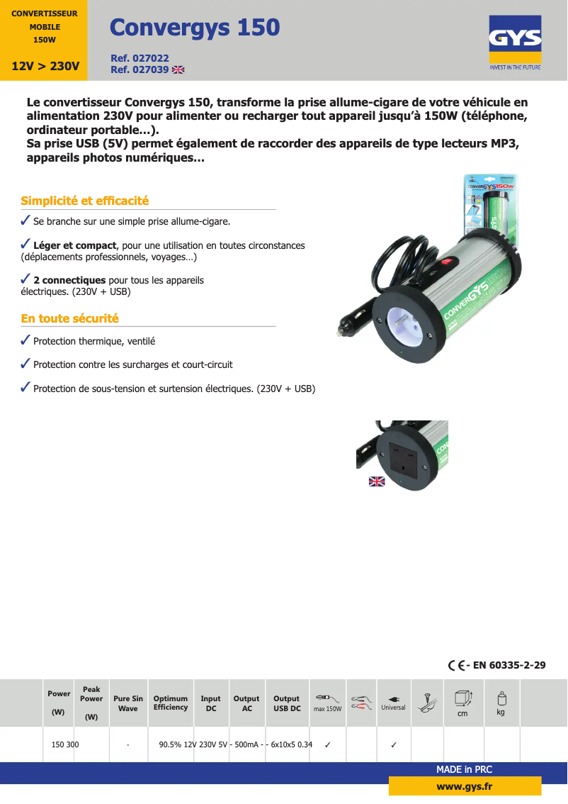 Imagen de la primera página del manual del dispositivo Convergys 150