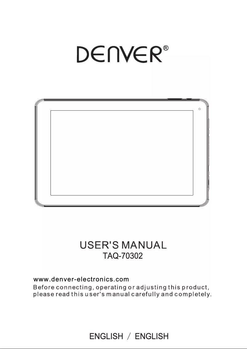 Página 1 del manual Manual de usuario Denver TAQ-70302