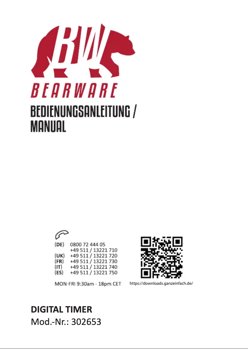 Página 1 del manual Manual de usuario Bearware 302653