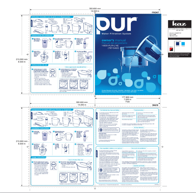 Página nº 1 - Manual de usuario PUR CR-4000