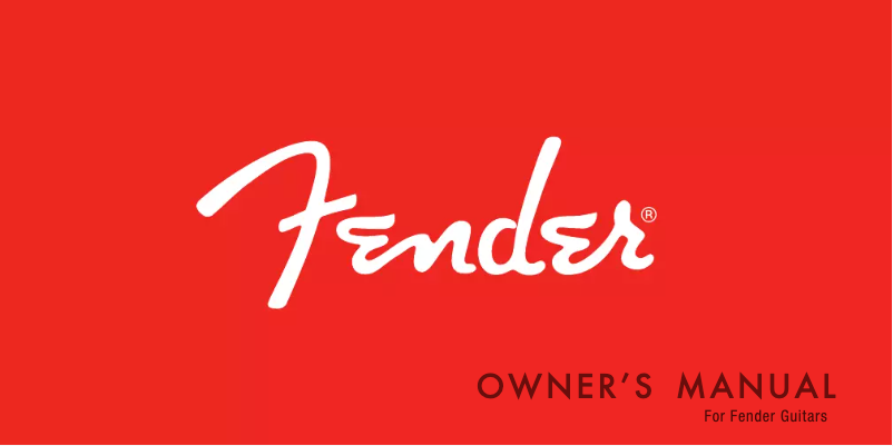 Página nº 1 - Manual de usuario Fender American Standard Stratocaster