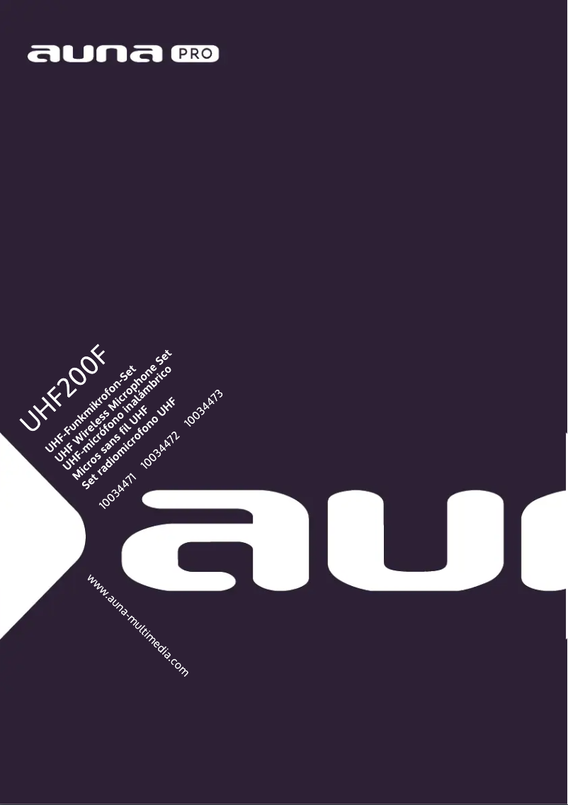 Página nº 1 - Manual de usuario Auna UHF200F