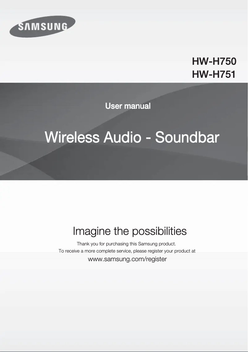 Página 1 del manual Manual de usuario Samsung HW-H750