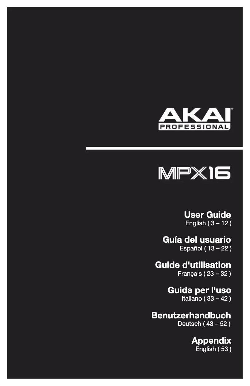 Página 1 del manual Manual de usuario AKAI MPX16