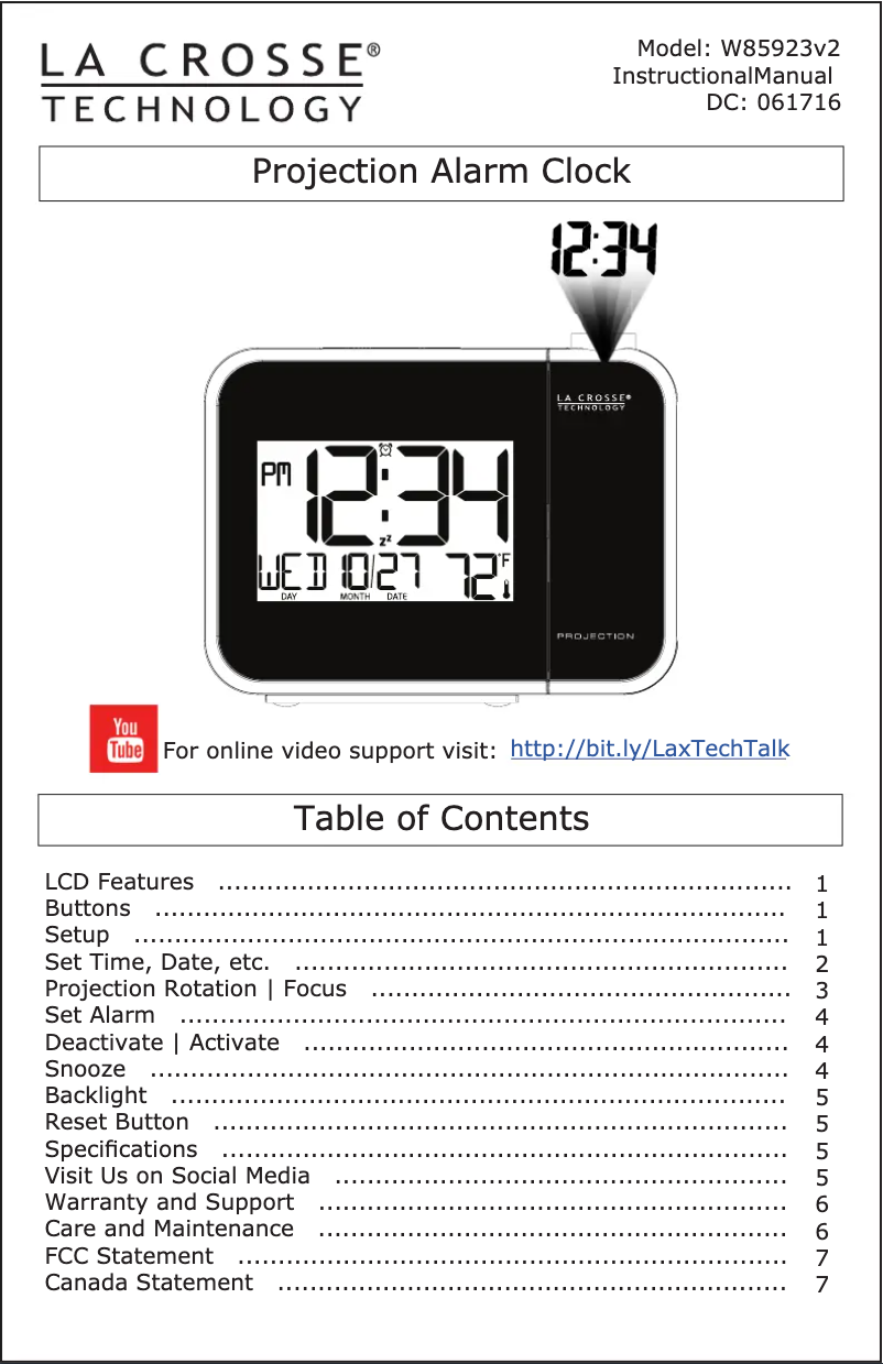 Imagen de la primera página del manual del dispositivo W85923V2