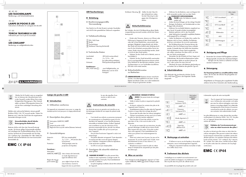 Página 1 del manual Manual de usuario Livarno Lux IAN 76051