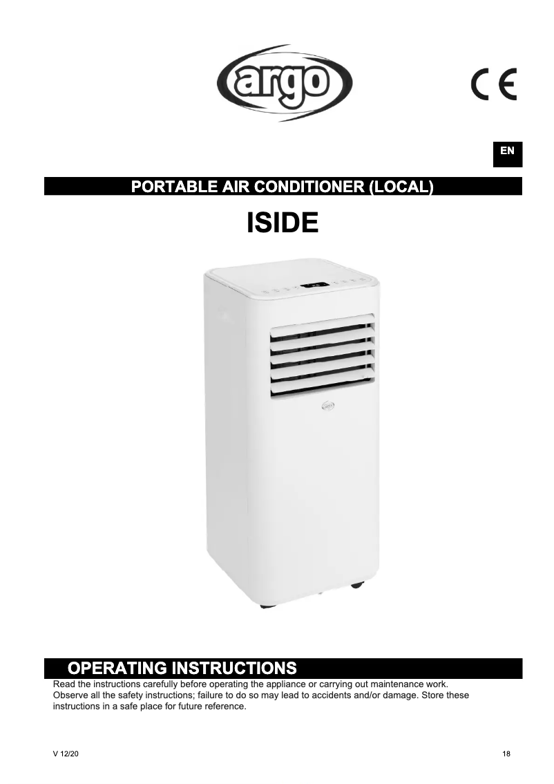 Página 1 del manual Manual de usuario Argoclima Iside