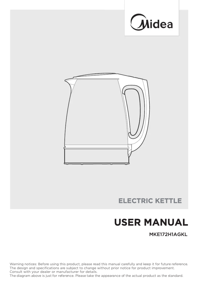 Imagen de la primera página del manual del dispositivo MKE172H1AGKL