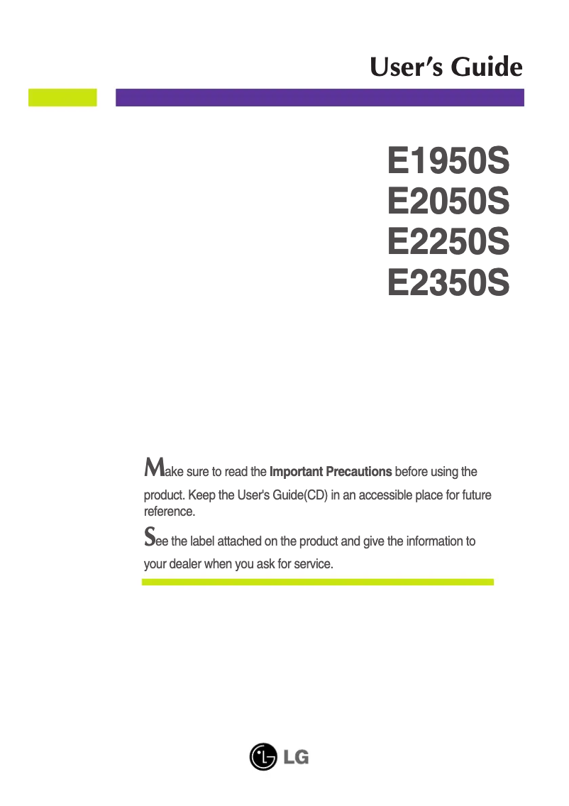 Imagen de la primera página del manual del dispositivo E2250S