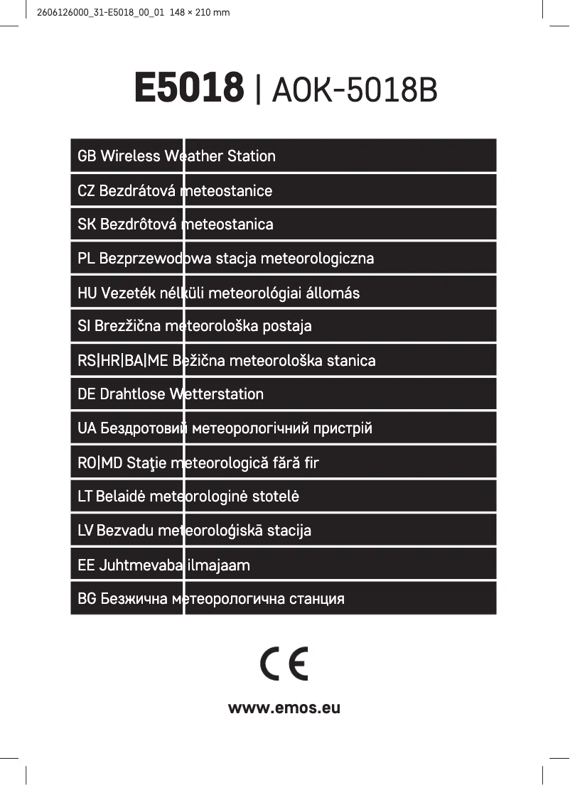 Página 1 del manual Manual de usuario Emos E5018
