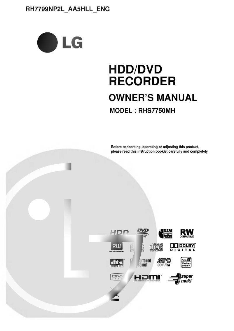 Imagen de la primera página del manual del dispositivo RH7799NP2L