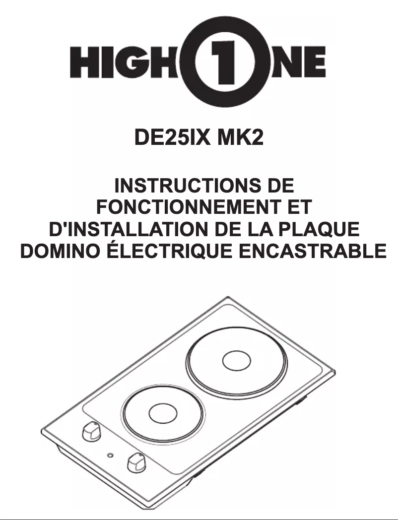 Imagen de la primera página del manual del dispositivo DE 25 IX MK2