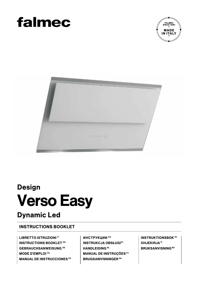 Imagen de la primera página del manual del dispositivo Verso Easy