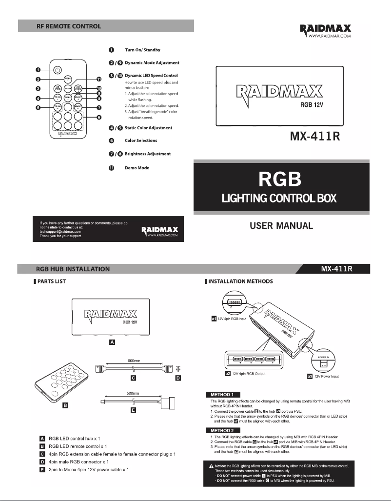 Página 1 del manual Manual de usuario Raidmax MX-411R
