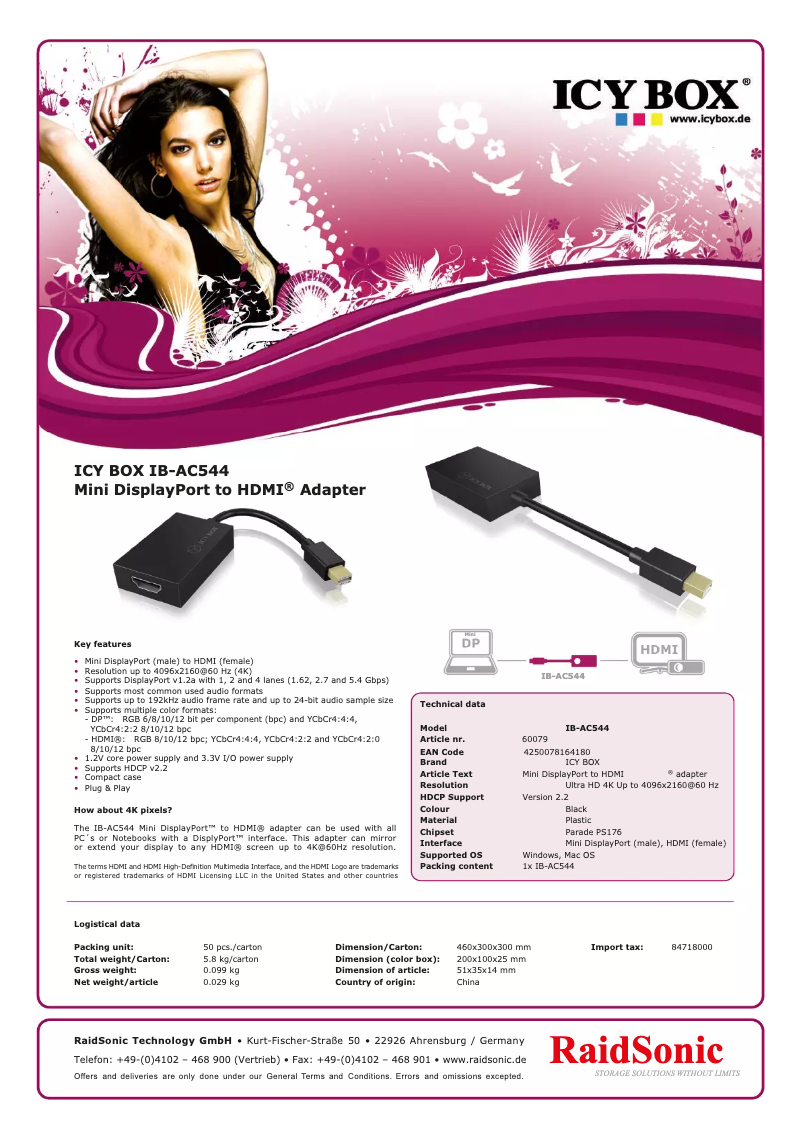 Página nº 1 - Manual de usuario Icy Box IB-AC544