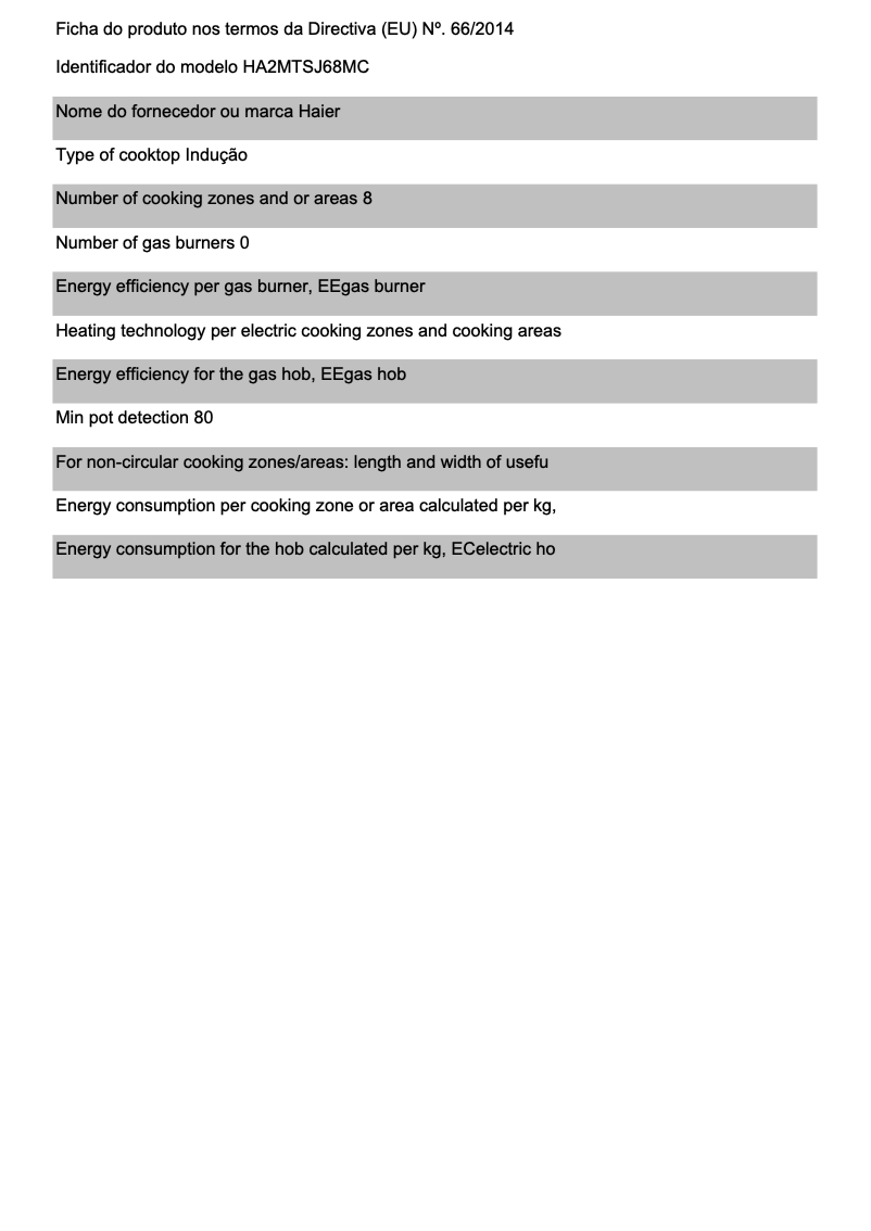 Imagen de la primera página del manual del dispositivo HA2MTSJ68MC