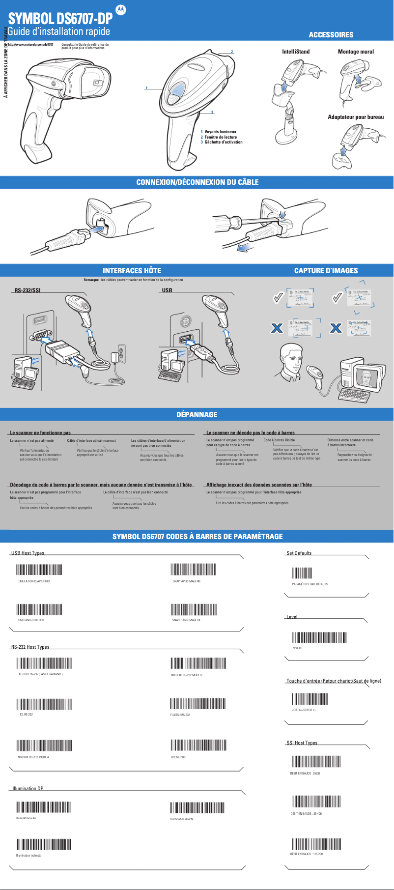 Imagen de la primera página del manual del dispositivo Symbol DS6707