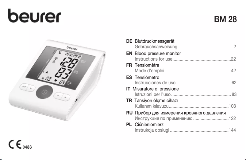 Página 1 del manual Manual de usuario Beurer BM 28 HSD