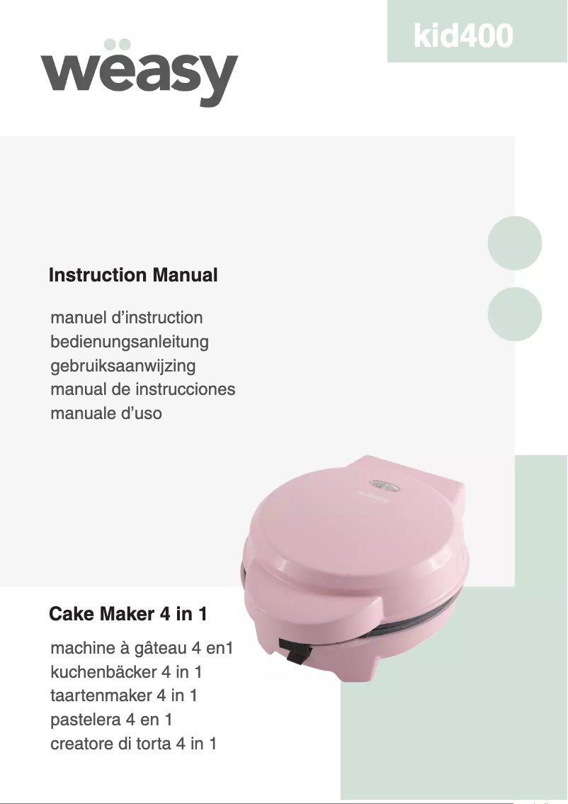 Imagen de la primera página del manual del dispositivo KID400