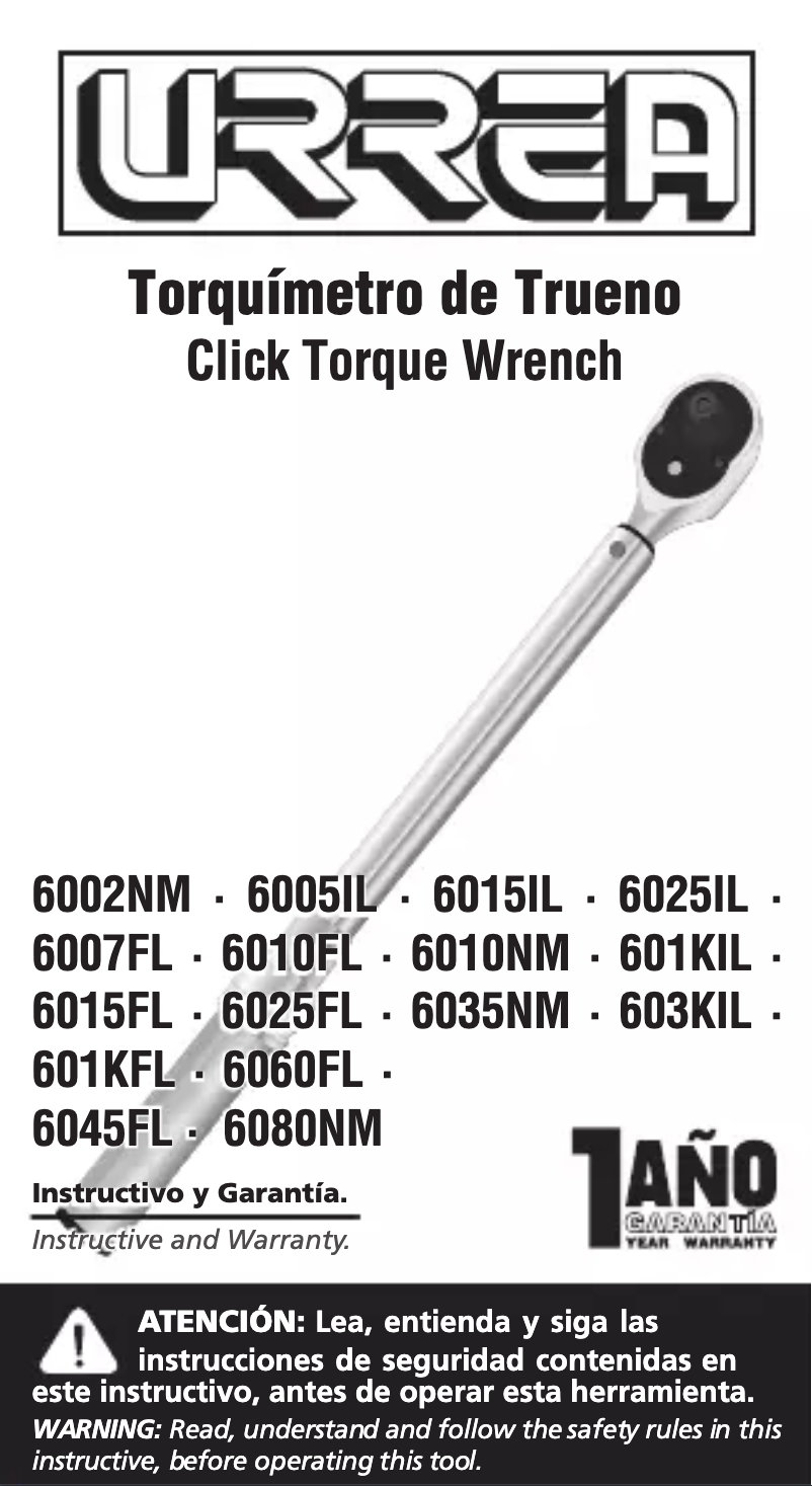 Página nº 1 - Manual de usuario Urrea 601KIL