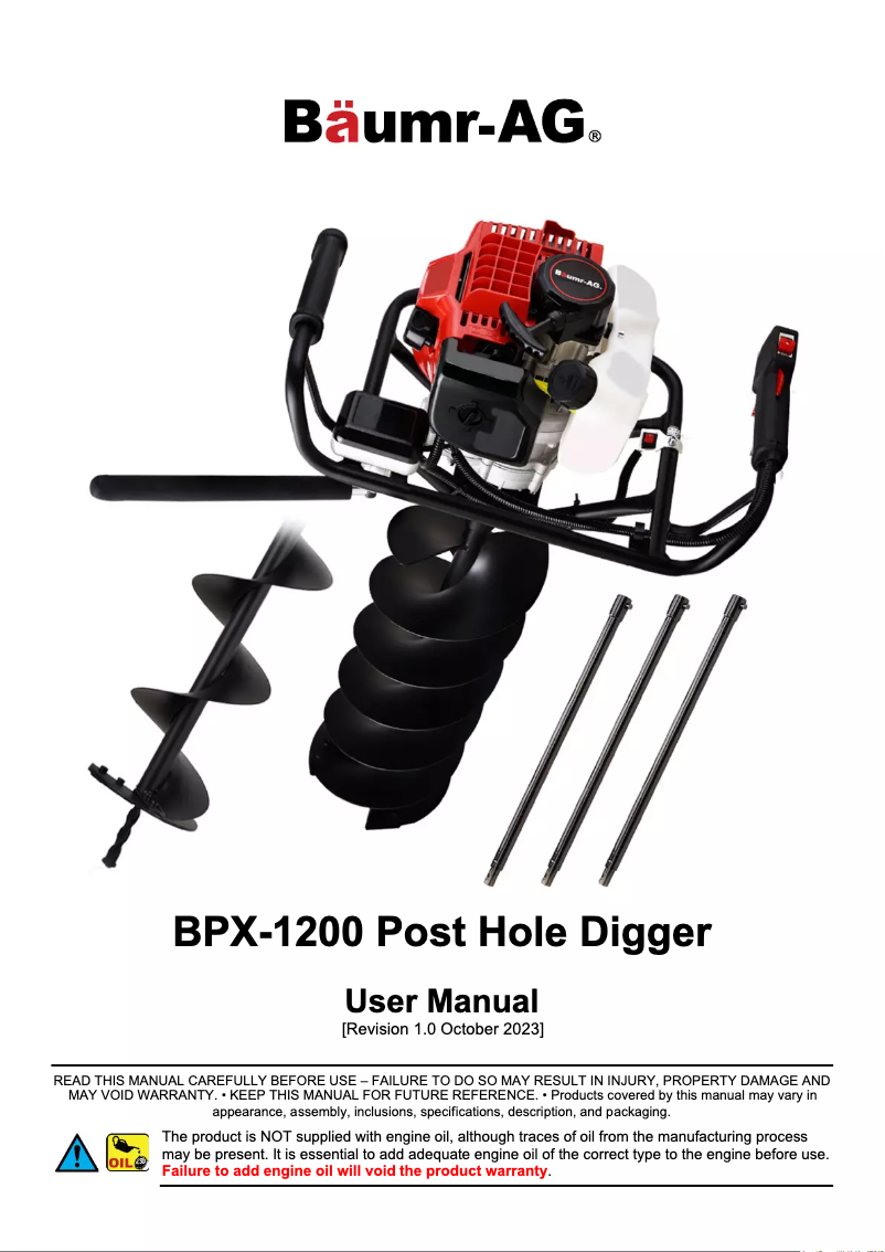 Imagen de la primera página del manual del dispositivo BPX-1200