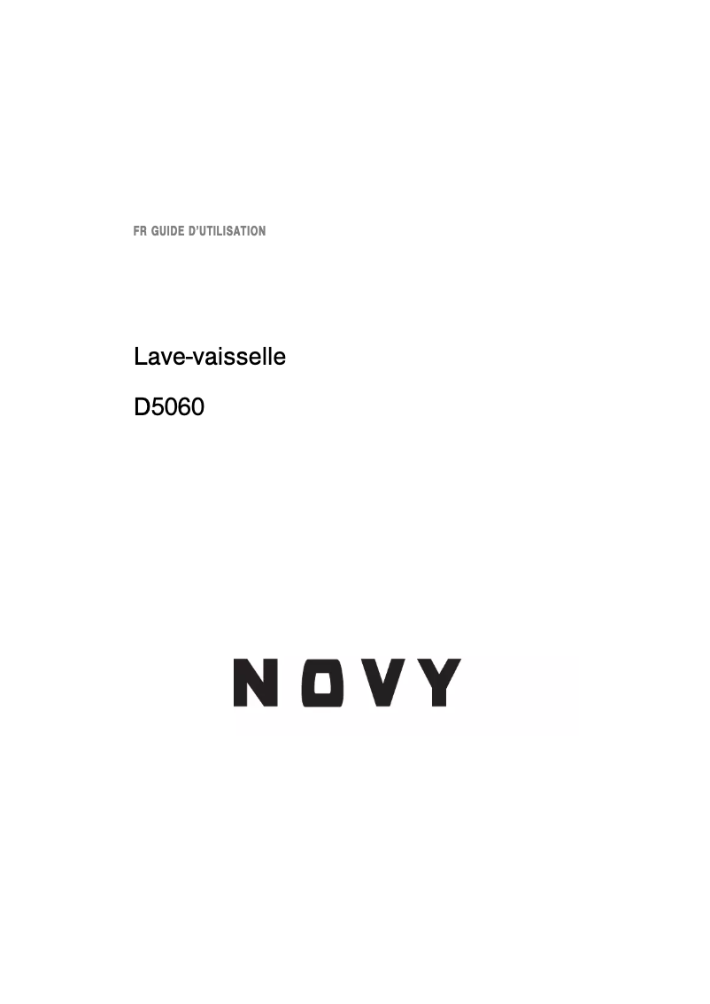 Página 1 del manual Manual de usuario Novy D5060