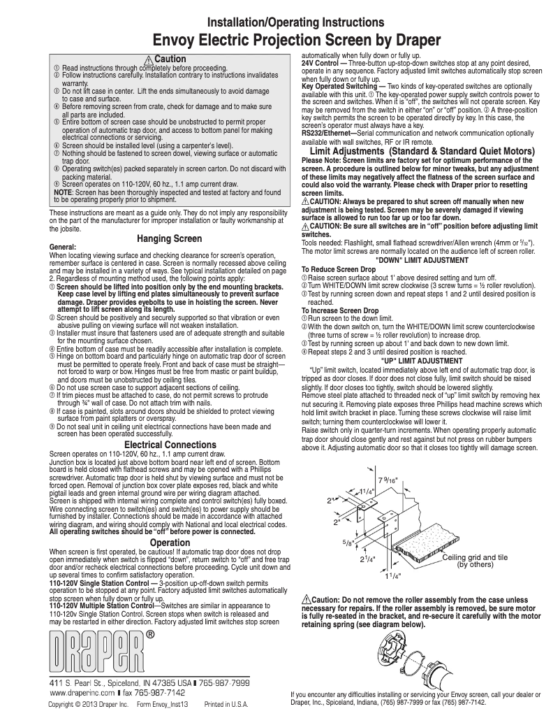 Página 1 del manual Manual de usuario Draper Envoy