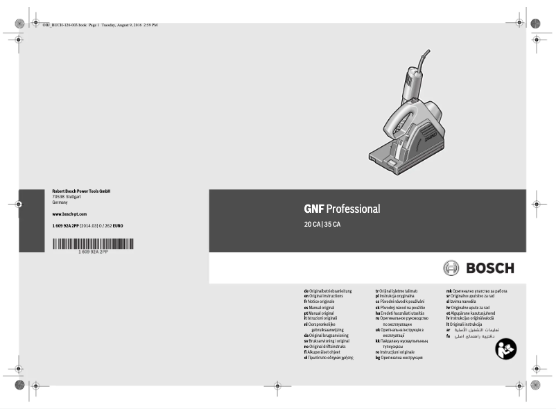 Página nº 1 - Manual de usuario Bosch GNF 35 CA Professional