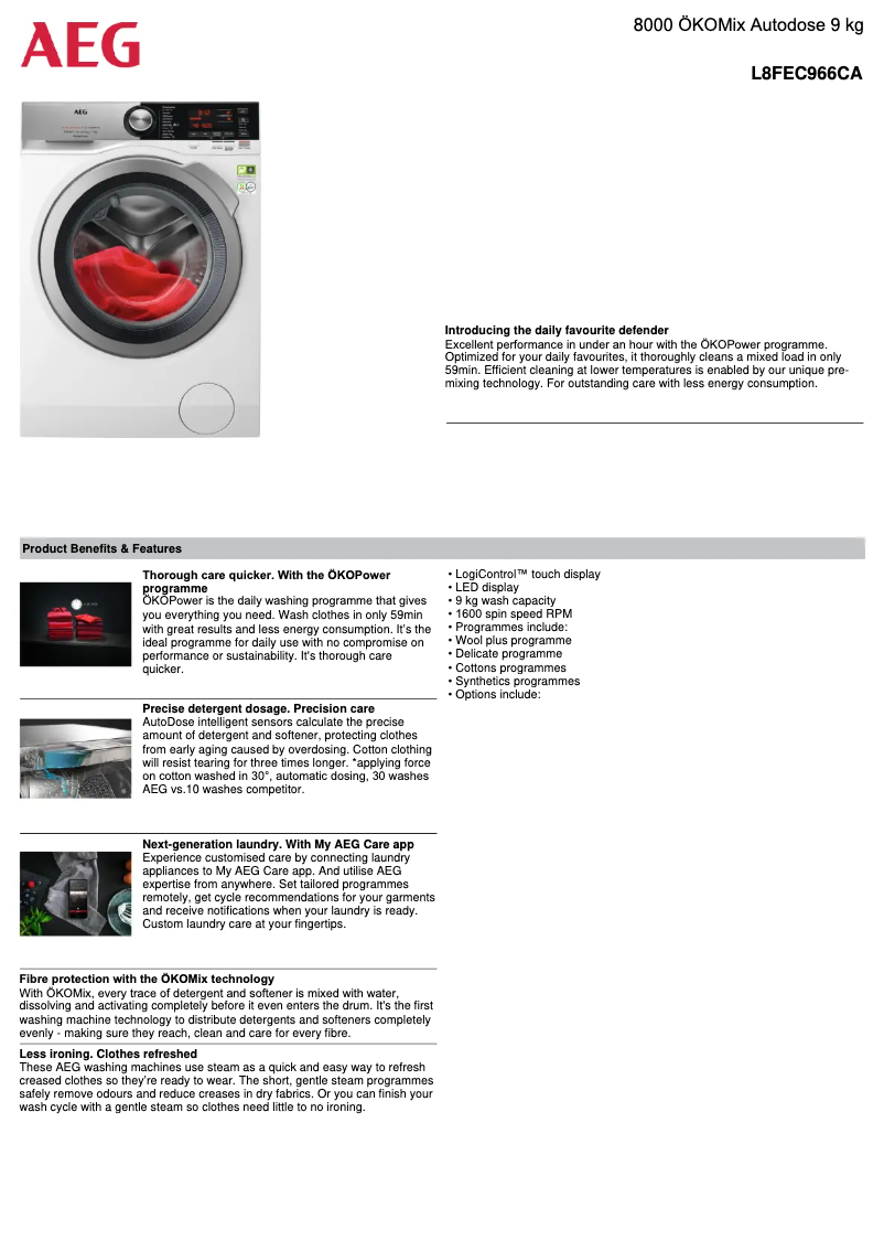 Imagen de la primera página del manual del dispositivo L8FEC966CA