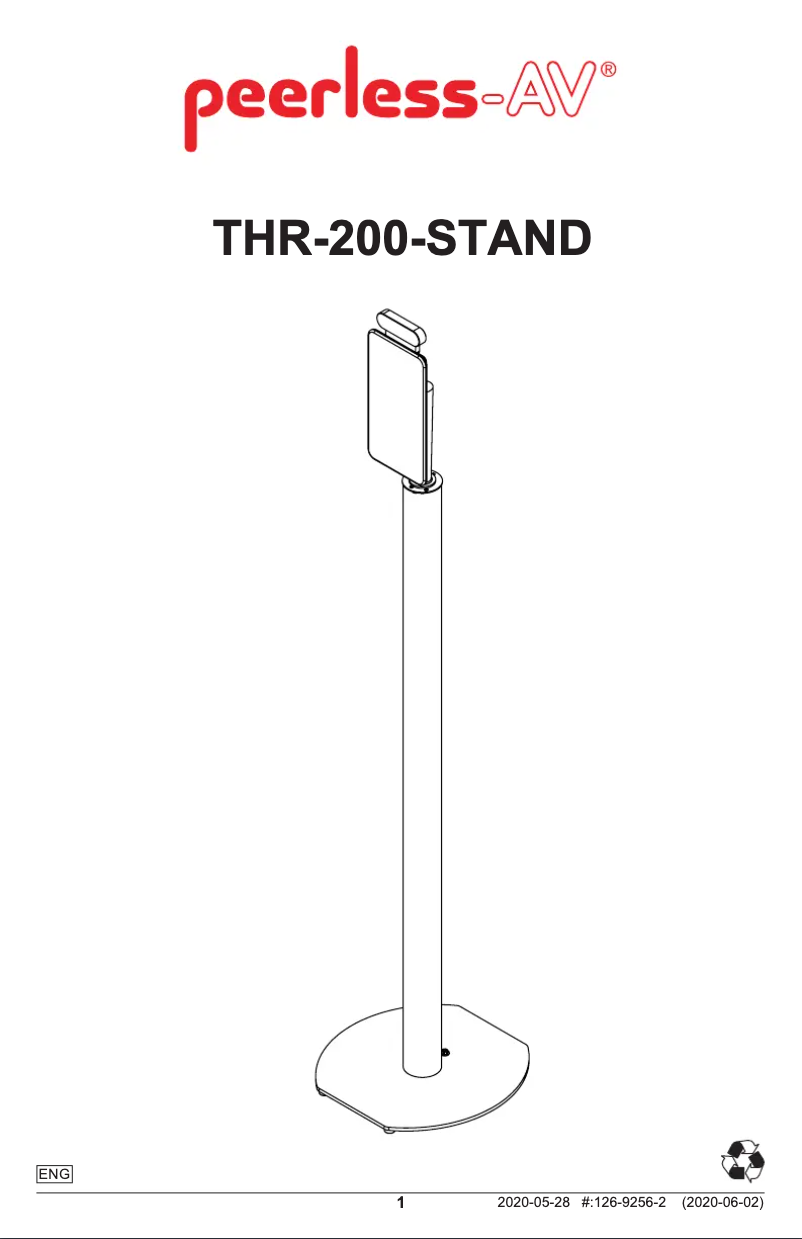 Imagen de la primera página del manual del dispositivo THR-200-STAND