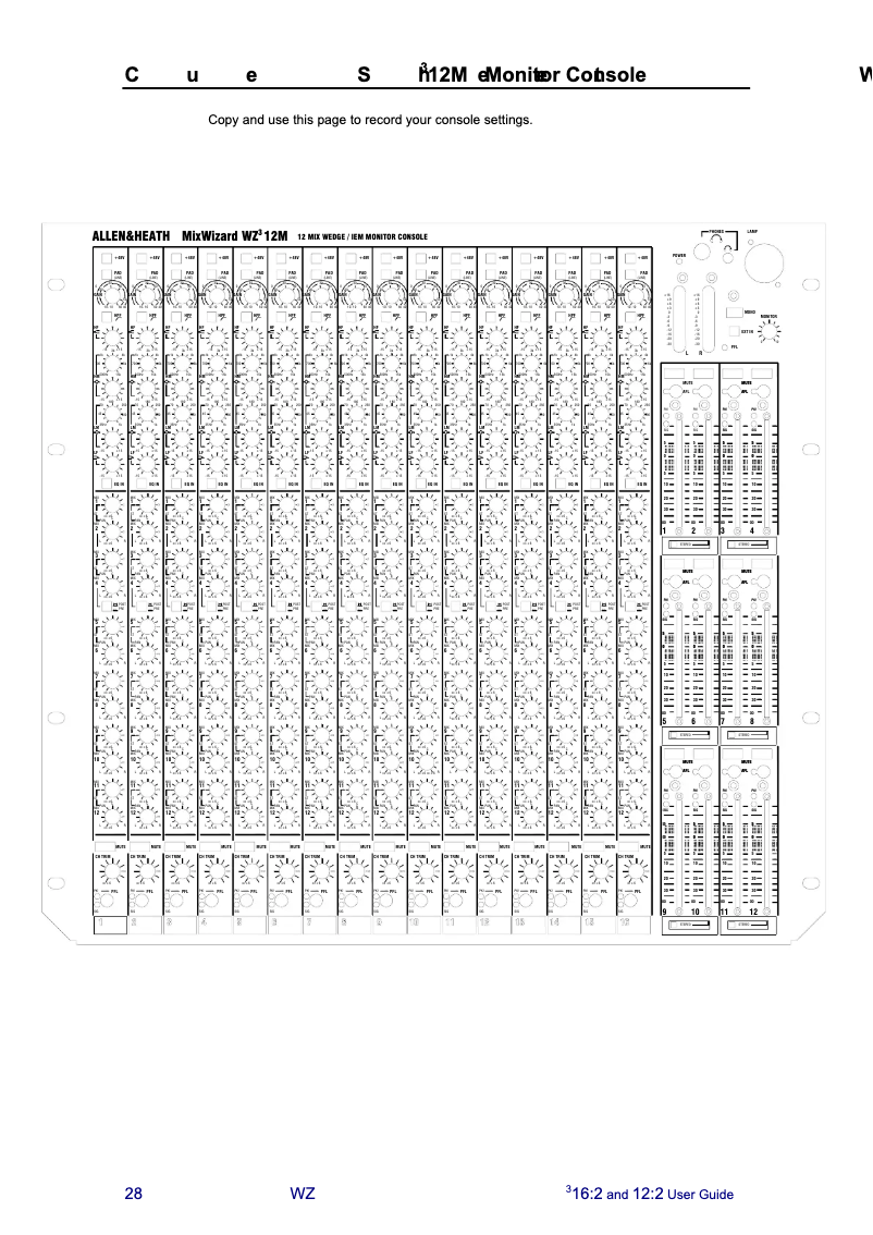 Imagen de la primera página del manual del dispositivo MixWizard3 12M