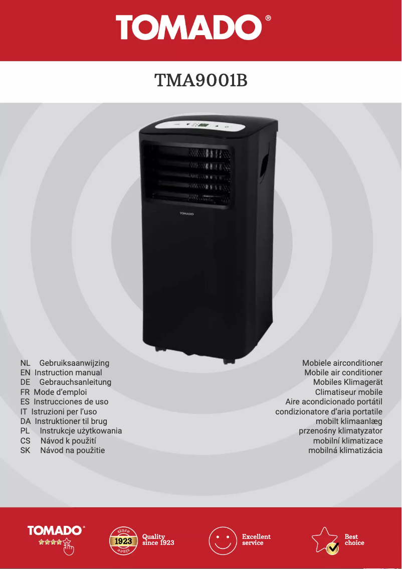 Imagen de la primera página del manual del dispositivo TMA9001B