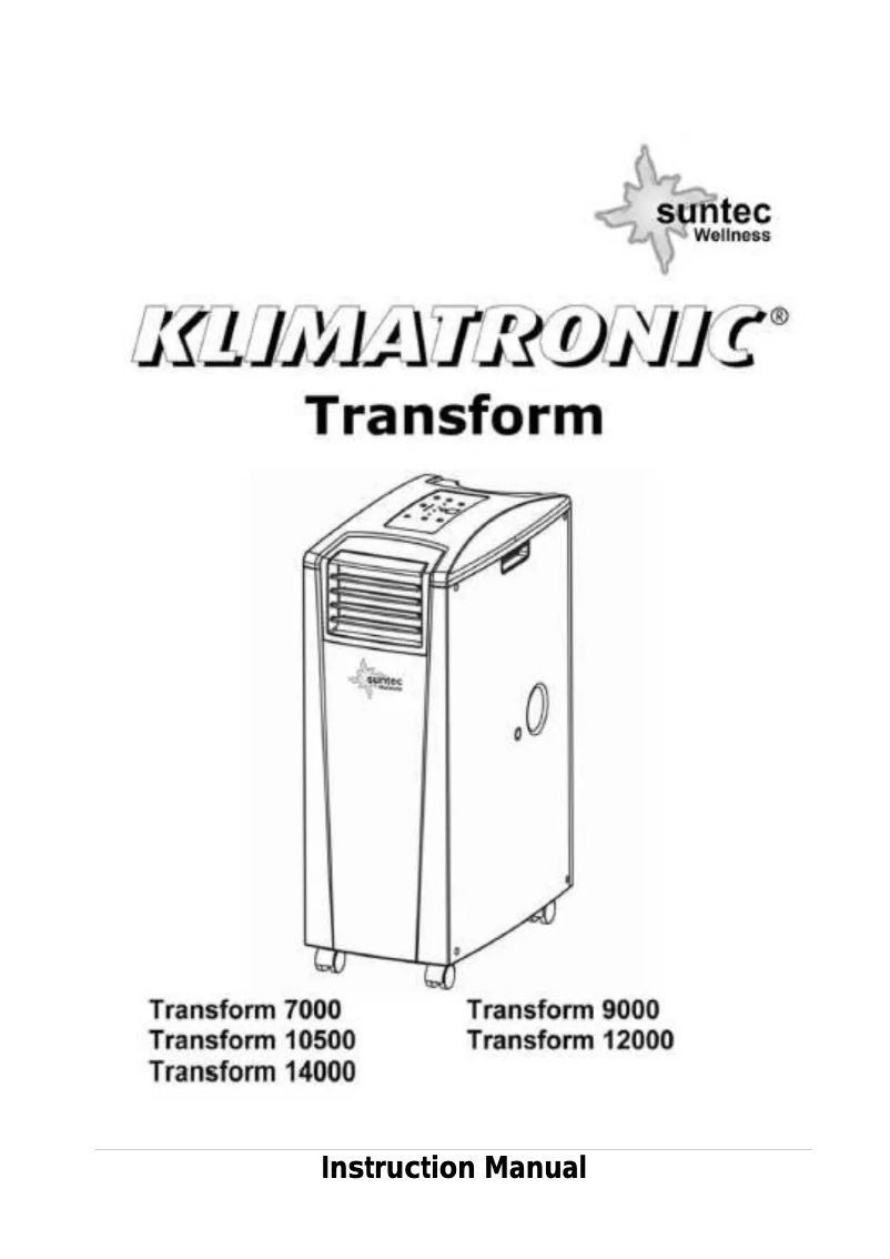 Página 1 del manual Manual de usuario Suntec Transform 9000