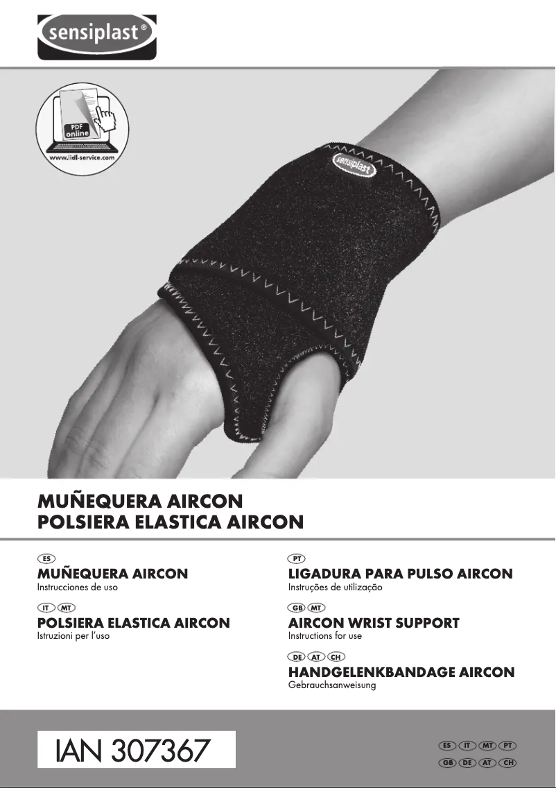 Página 1 del manual Manual de usuario Sensiplast IAN 290302