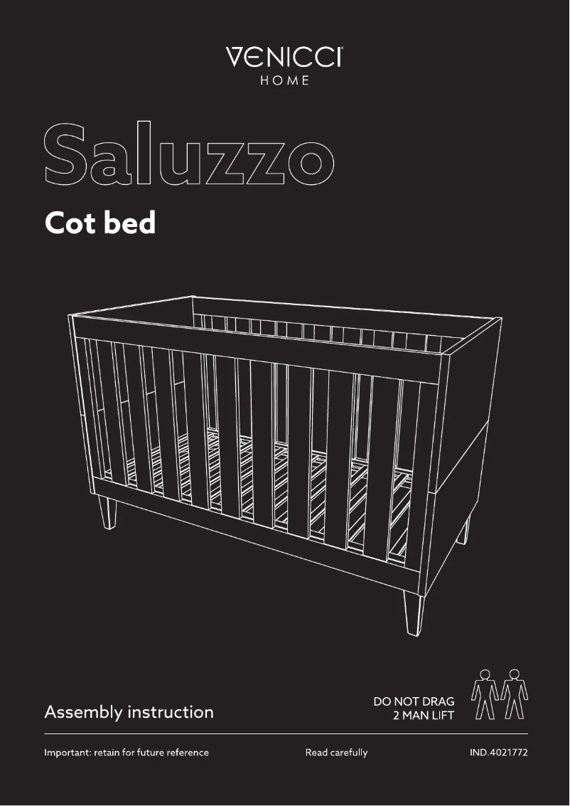 Página 1 del manual Manual de usuario Venicci Forenzo Cot Bed