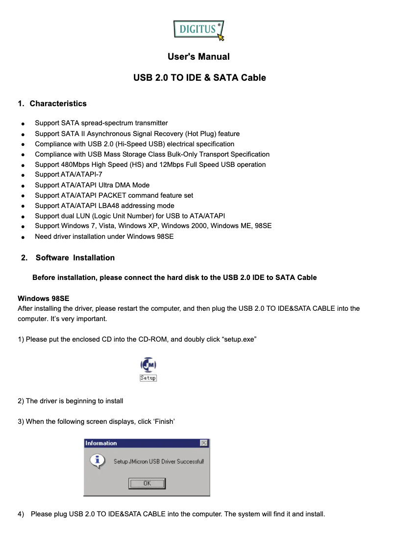 Página 1 del manual Manual de usuario Digitus DA-70200-1