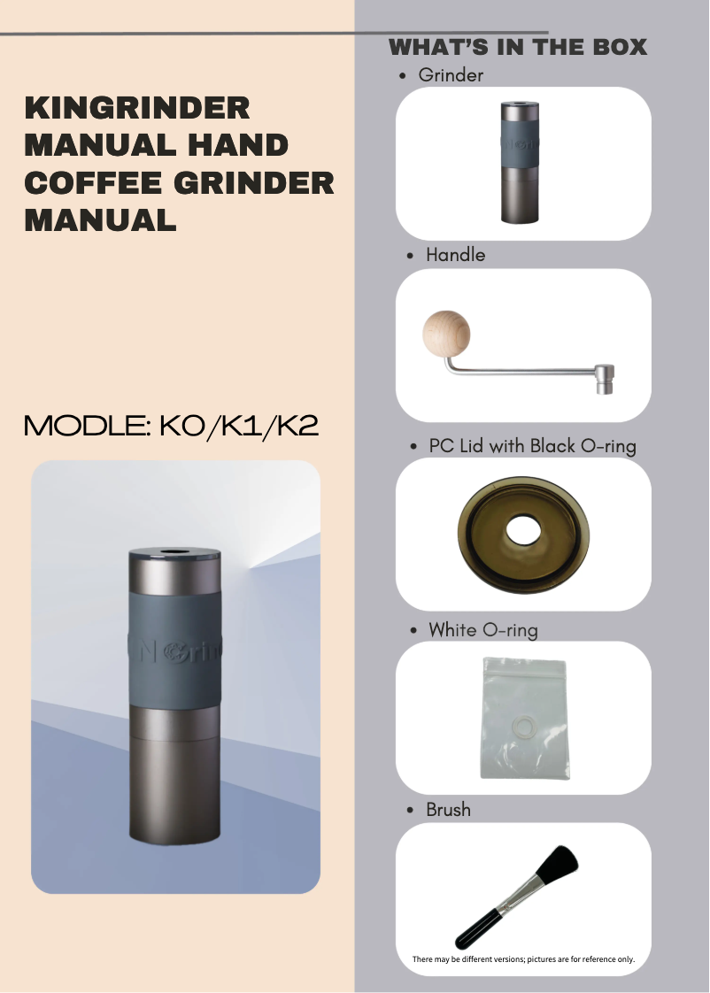 Página 1 del manual Manual de usuario KINGrinder K2