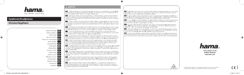 Página 1 del manual Manual de usuario Hama HK-1104