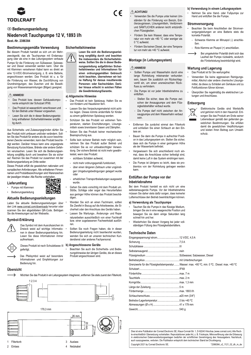 Página 1 del manual Manual de usuario Toolcraft TO-7159152