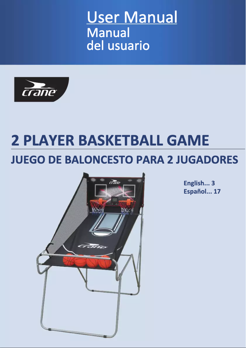 Página 1 del manual Manual de usuario Crane 2 Player Basketball Game 45884