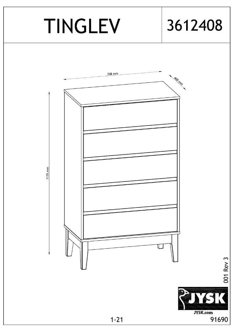 Imagen de la primera página del manual del dispositivo Tinglev (71x118x40)