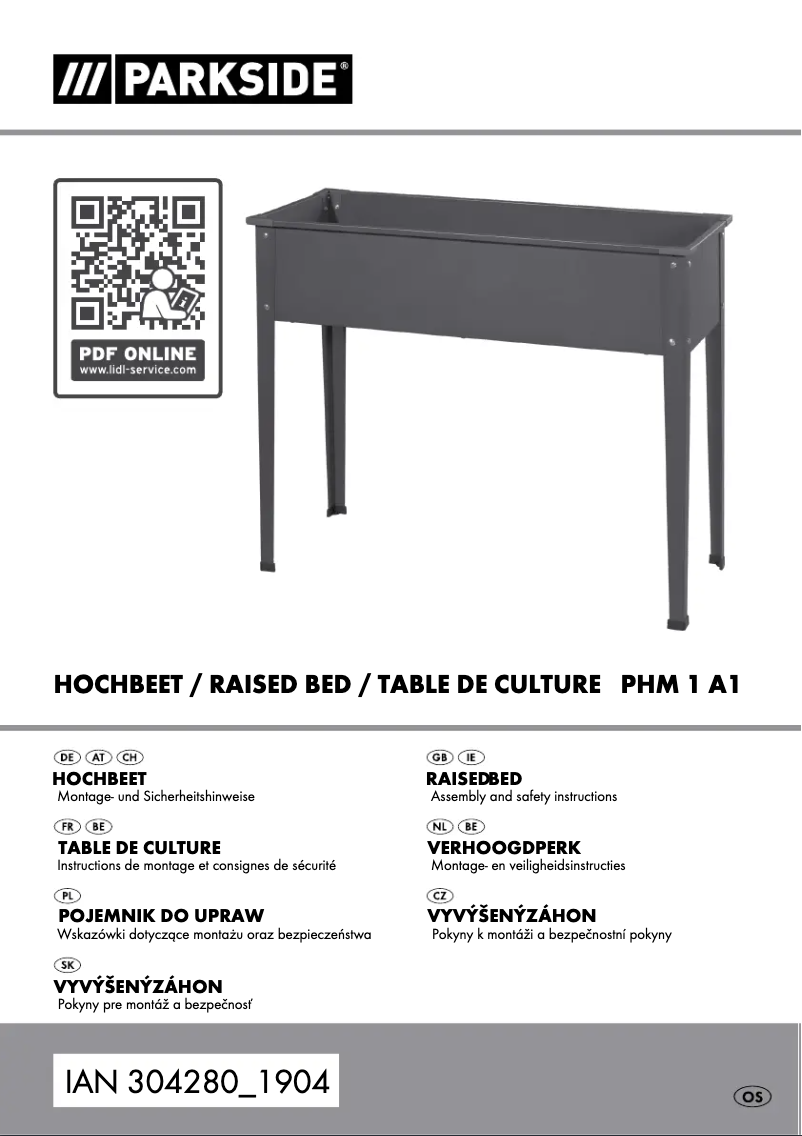 Imagen de la primera página del manual del dispositivo PHM 1 A1