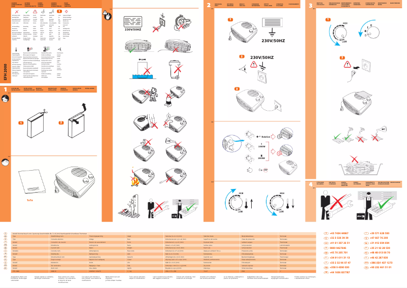 Imagen de la primera página del manual del dispositivo EFH 2000