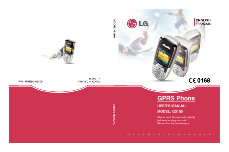 Página 1 del manual Manual de usuario LG G3100