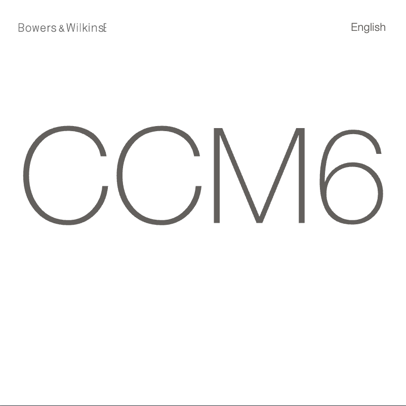 Página 1 del manual Manual de usuario Bowers & Wilkins CCM663RD