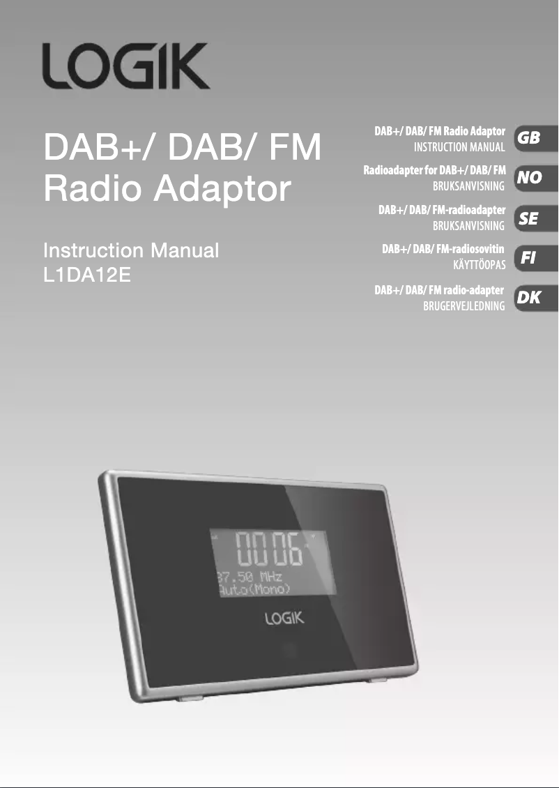 Imagen de la primera página del manual del dispositivo L1DA12E