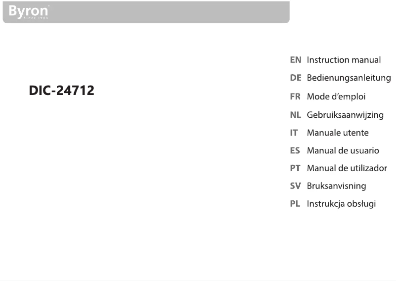 Imagen de la primera página del manual del dispositivo DIC-24712