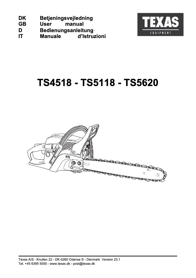 Imagen de la primera página del manual del dispositivo TS5620