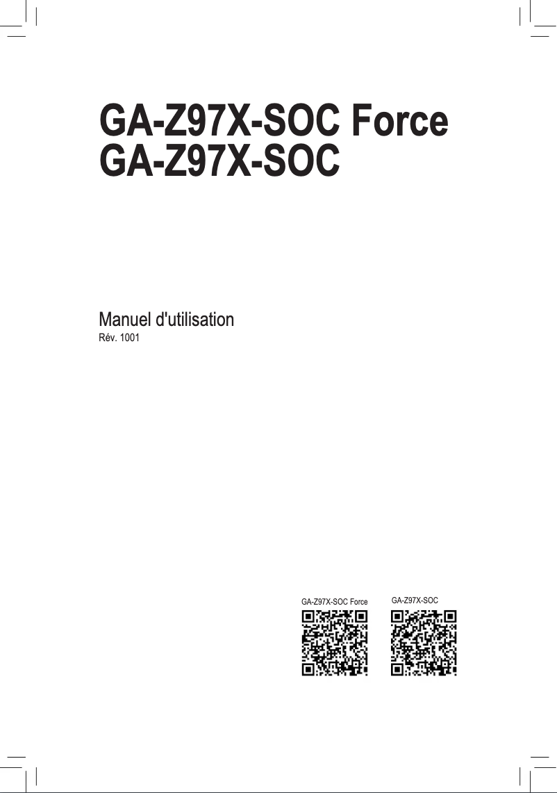 Página nº 1 - Manual de usuario Gigabyte GA-Z97X-SOC FORCE